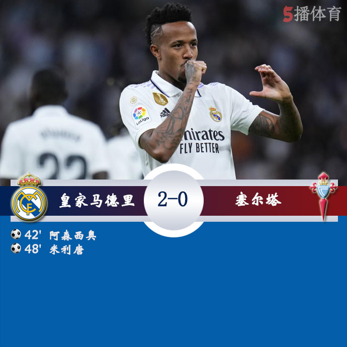 皇家马德里  2 - 0  塞尔塔