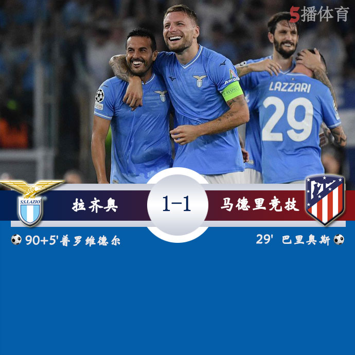 拉齐奥  1 - 1  马德里竞技