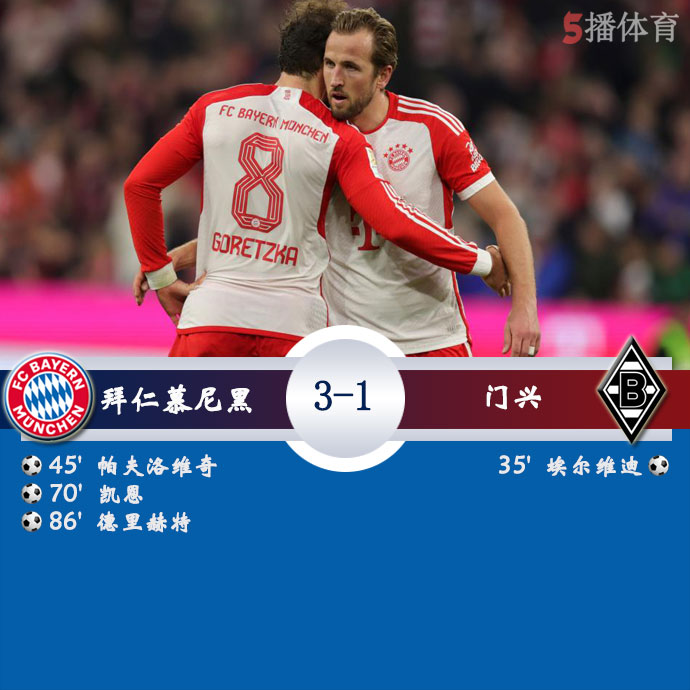 拜仁慕尼黑  3 - 1  门兴