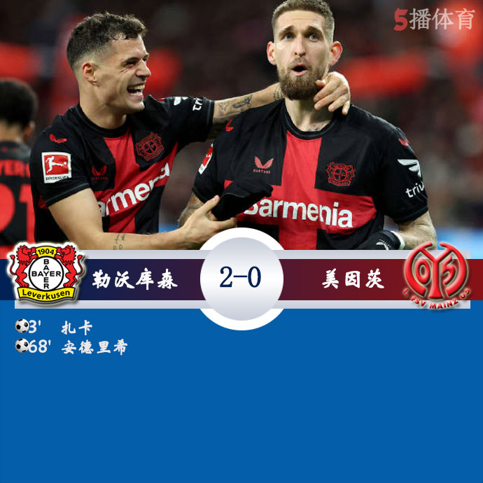 勒沃库森  2 - 1  美因茨 