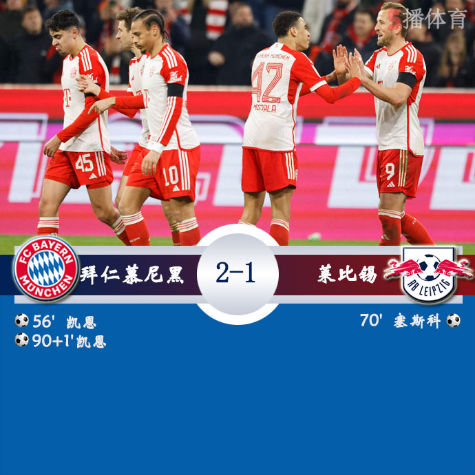 拜仁慕尼黑  2 - 1  莱比锡