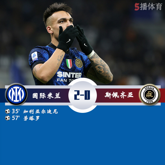 意甲第15轮 国际米兰  2 - 0  斯佩齐亚