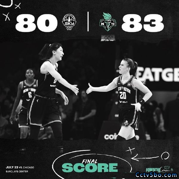 WNBA常规赛 芝加哥天空  80 - 83  纽约自由人