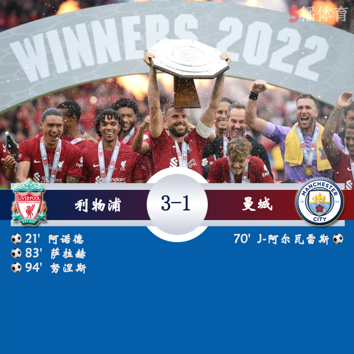 社区盾杯 利物浦  3 - 1  曼城