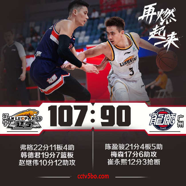 CBA常规赛 辽宁  107 - 90  广州