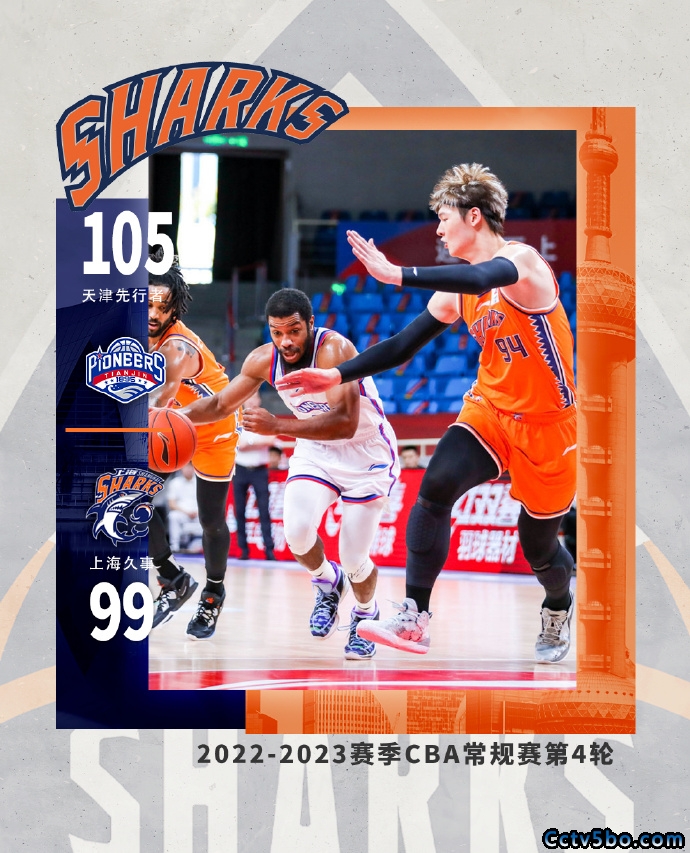 CBA常规赛 天津  105 - 99  上海