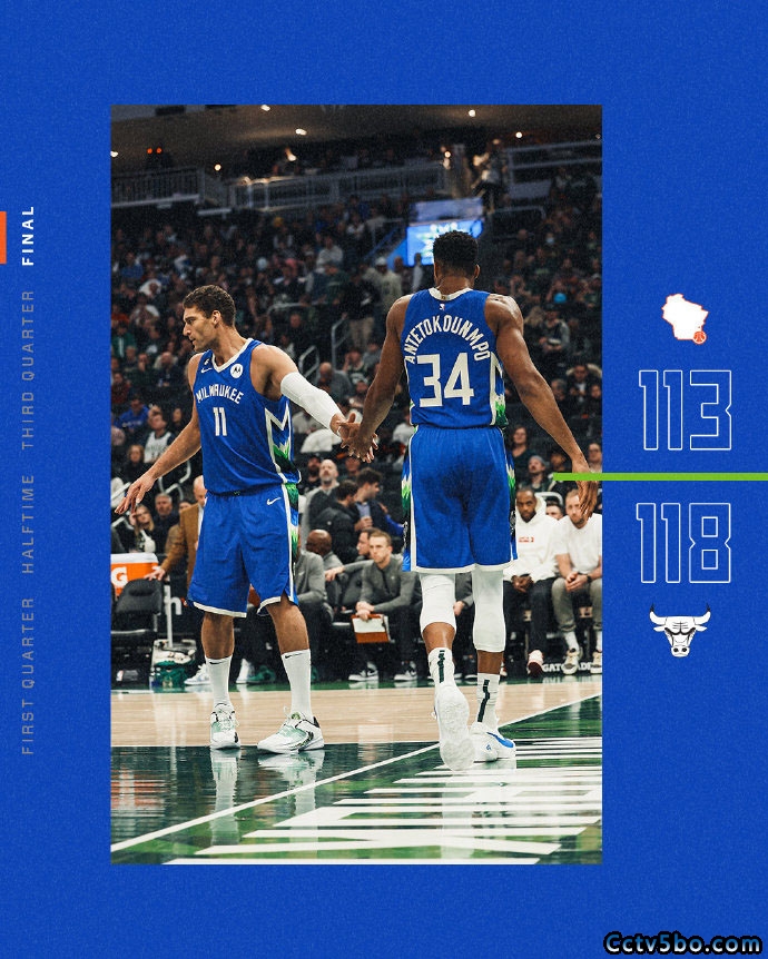 NBA常规赛 公牛  118 - 113  雄鹿