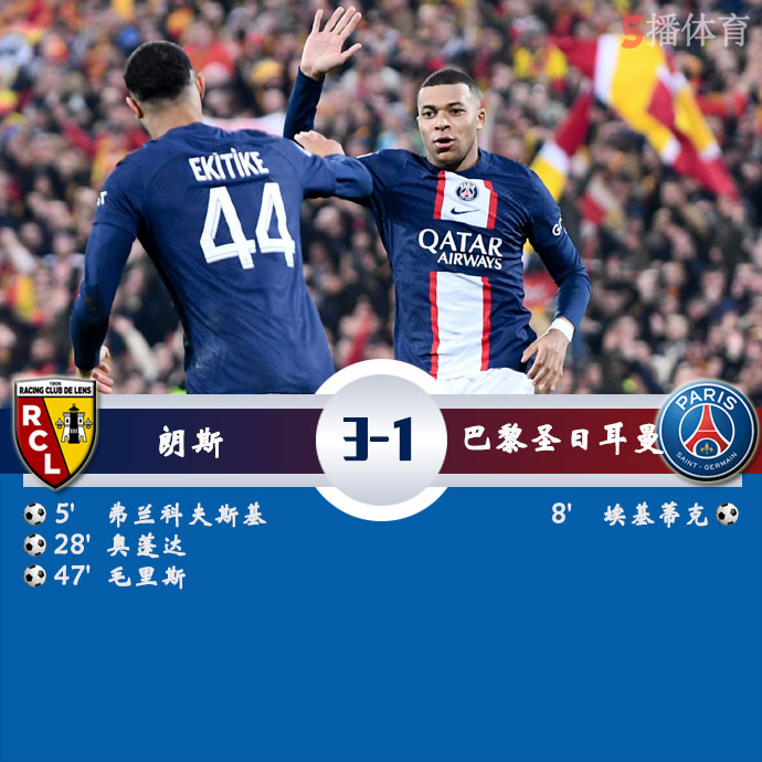 朗斯  3 - 1  巴黎圣日耳曼