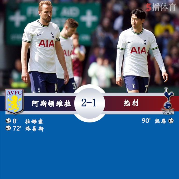 阿斯顿维拉  2 - 1  热刺