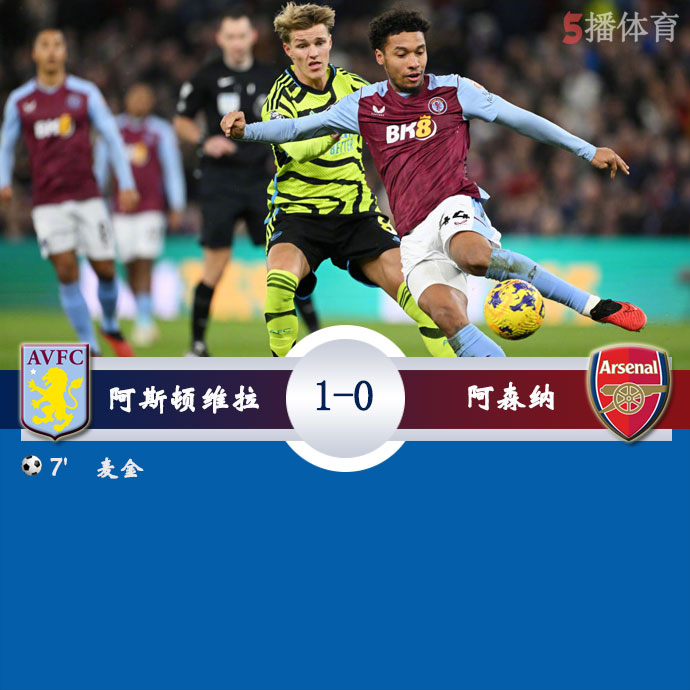 阿斯顿维拉  1 - 0  阿森纳