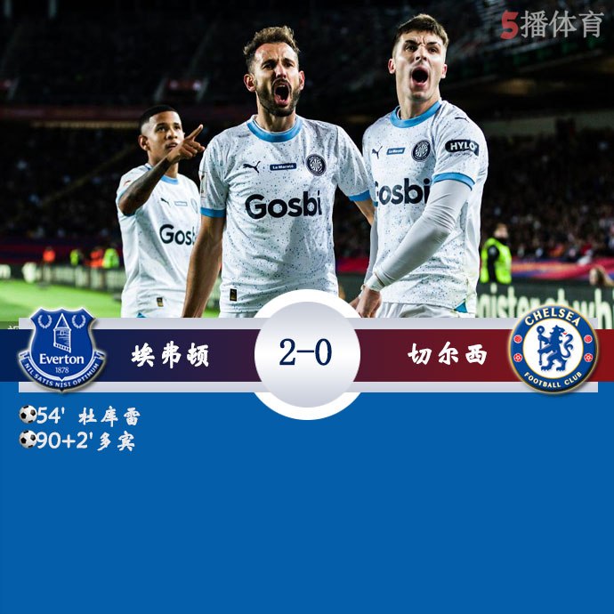 埃弗顿  2 - 0  切尔西