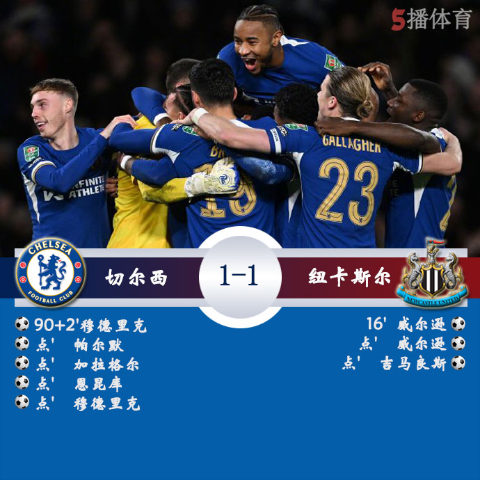 切尔西   1 - 1纽卡斯尔