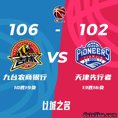 吉林  106 - 102  天津