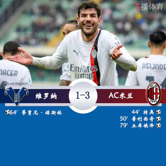 维罗纳  1 - 3  <a href=//www.investrk.com/zuqiu/acmilan/ target=_blank class=infotextkey>AC米兰</a> 