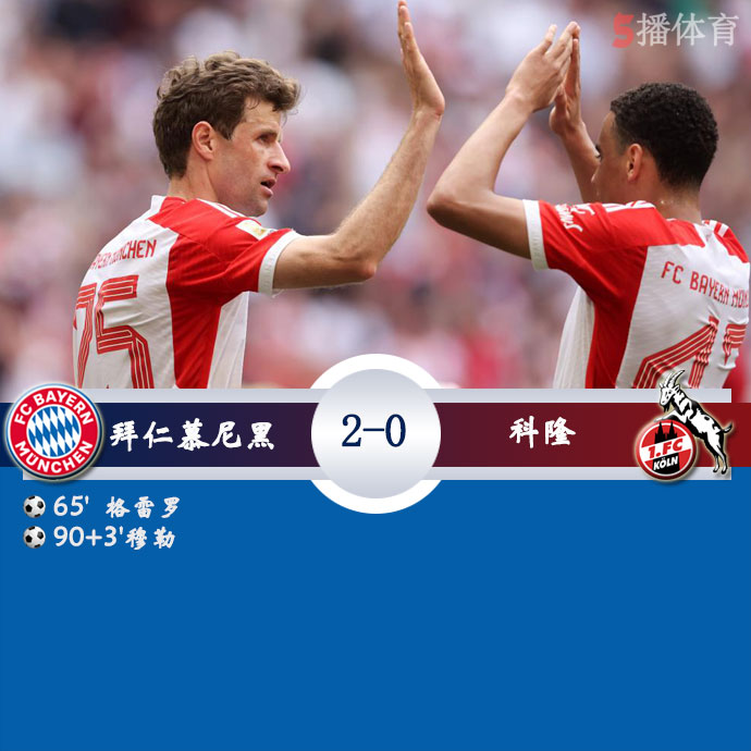 拜仁慕尼黑  2 - 0  科隆