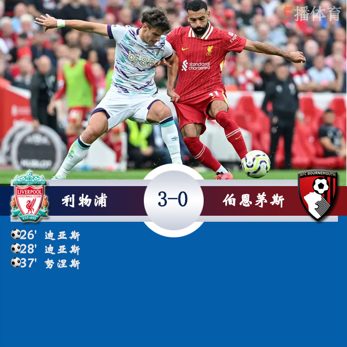 利物浦  3 - 0  伯恩茅斯