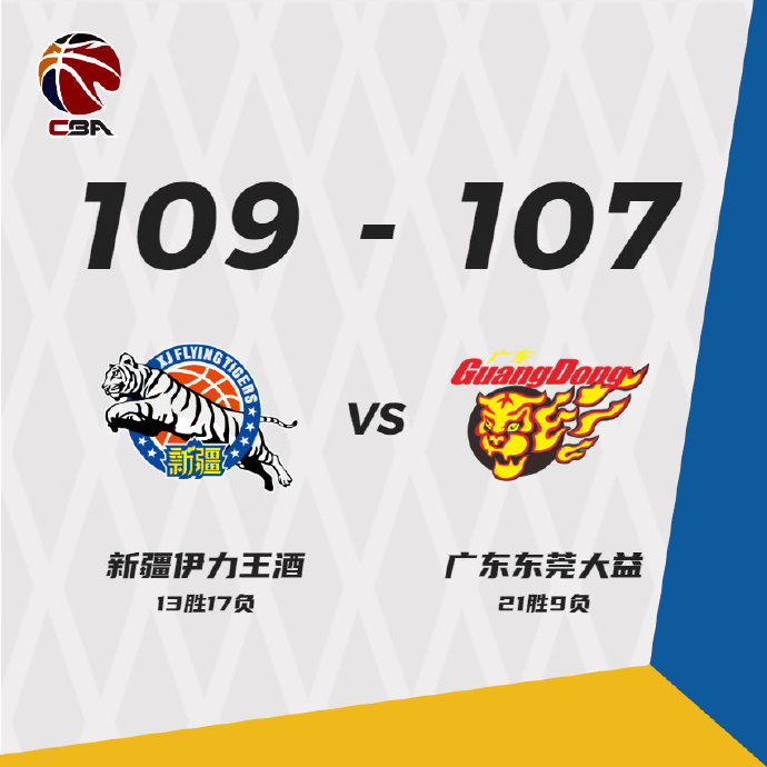 新疆109-107战胜广东