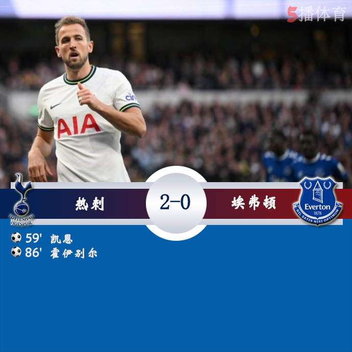 英超第11轮 热刺  2 - 0  埃弗顿