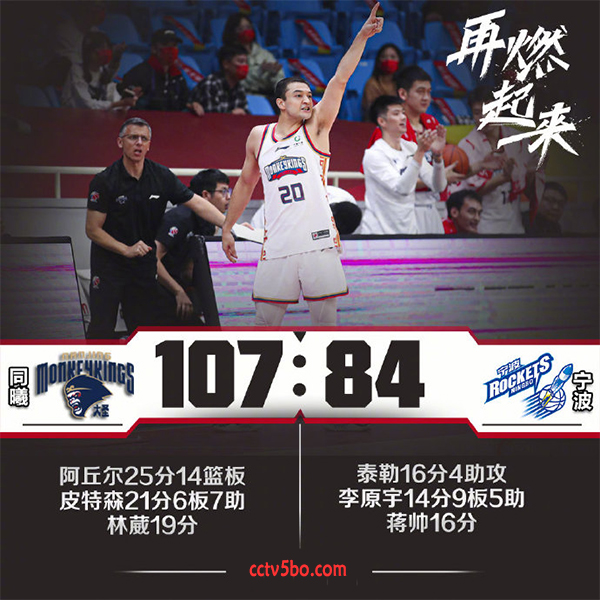 CBA常规赛 同曦  107 - 84  宁波