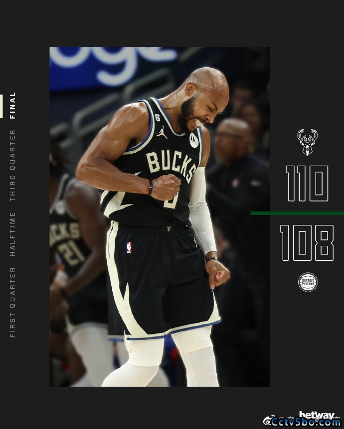 NBA常规赛 活塞  108 - 110  雄鹿