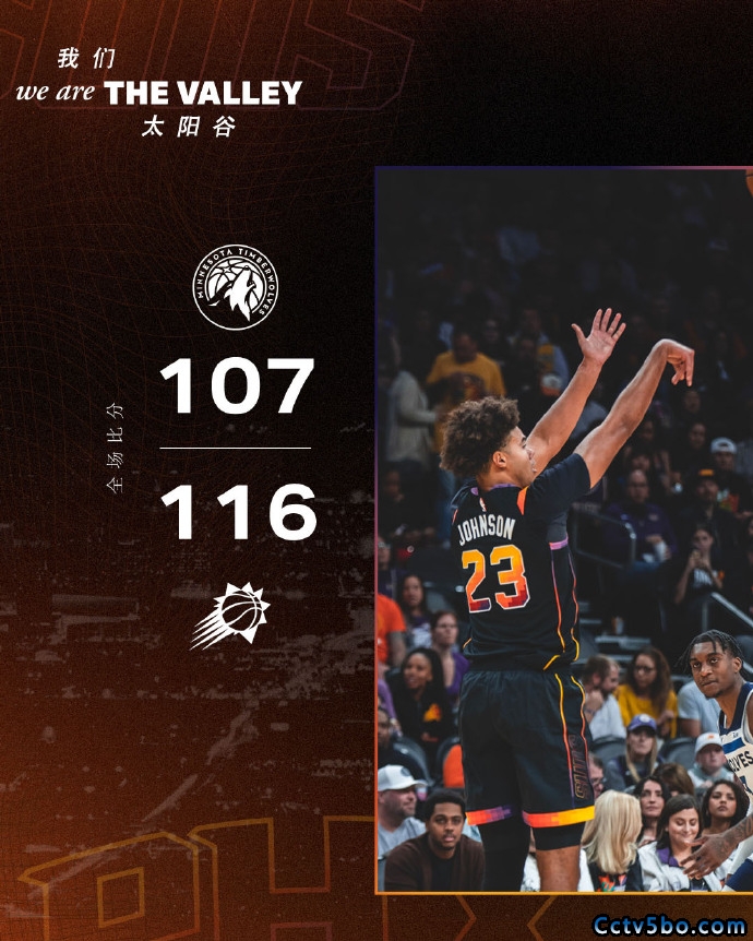 NBA常规赛 森林狼  107 - 116  太阳