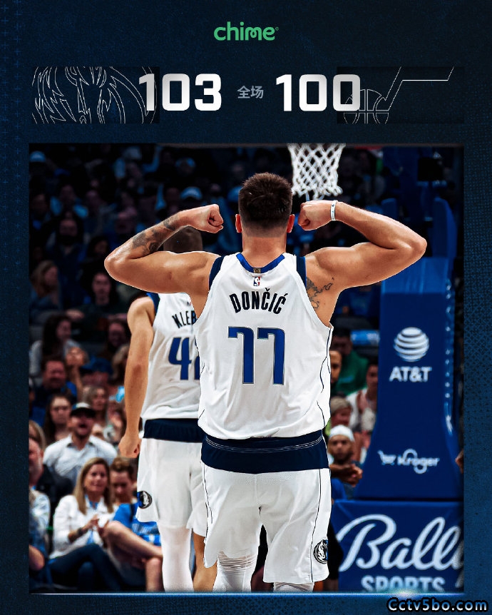 NBA常规赛 爵士  100 - 103  独行侠