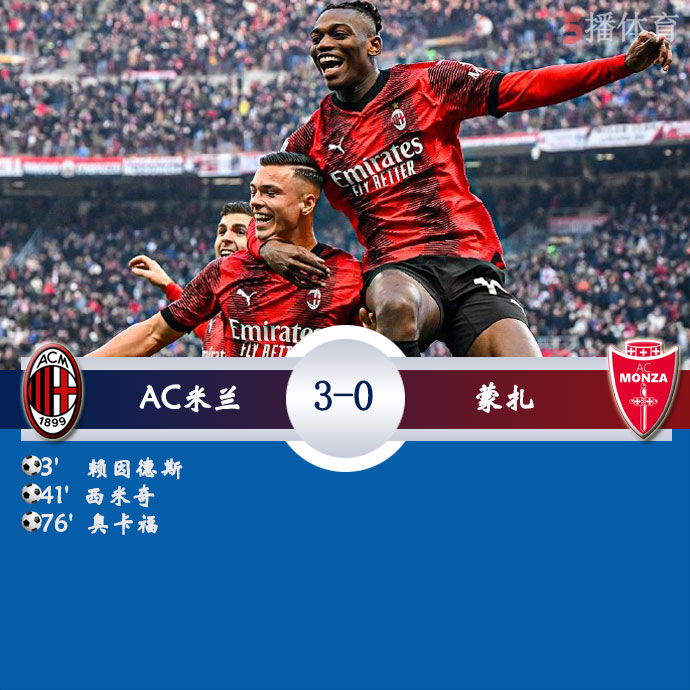 AC米兰  3 - 0  蒙扎