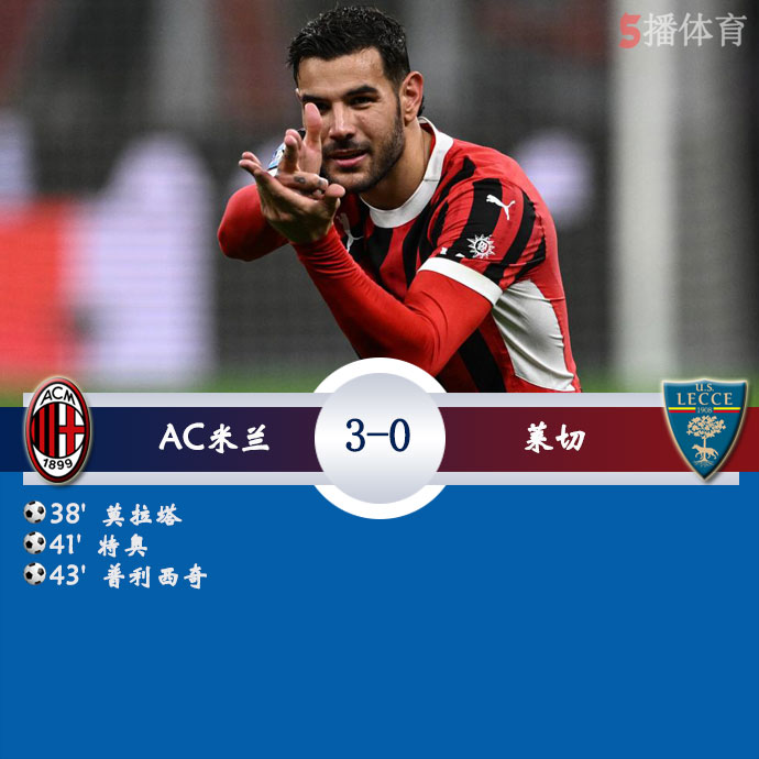 AC米兰  3 - 0  莱切